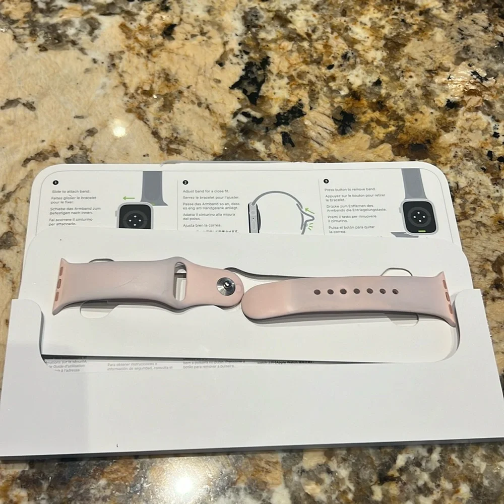 Apple Watch small medium blush pink band